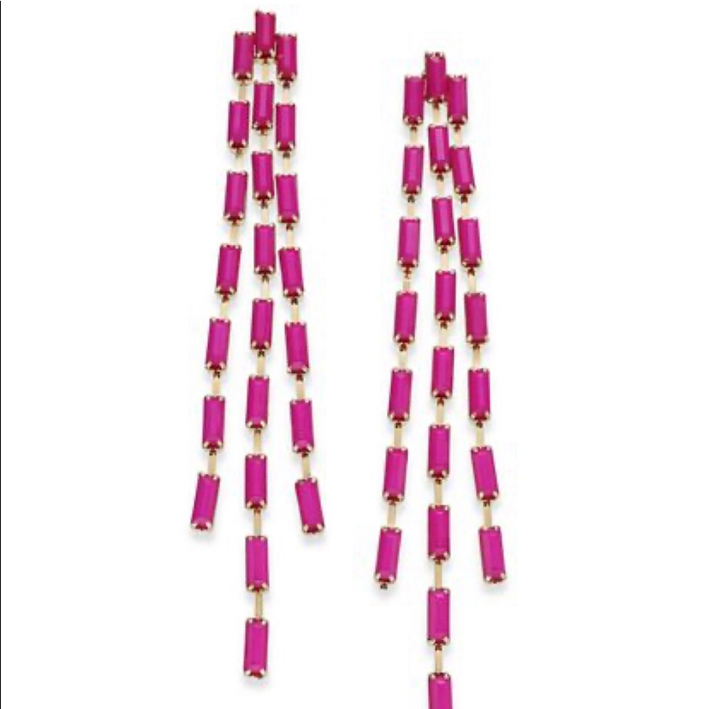 Thalia-Sodi GoldTone Stone TripleRow Drop Earrings
